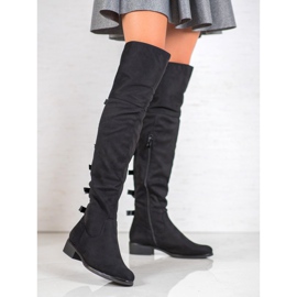 Forever Folie Mušketiri od antilopa s mašnicama crna 2