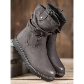 Ideal Shoes Radnici na platformi siva 2