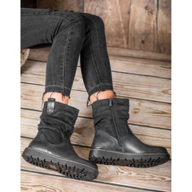 Ideal Shoes Radnici na platformi crno 2