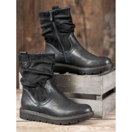 Ideal Shoes Radnici na platformi crna 1