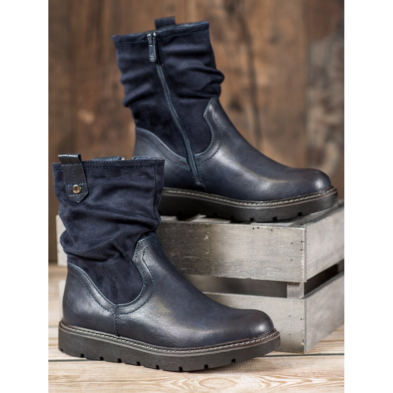 Ideal Shoes Radnici na platformi plava 2