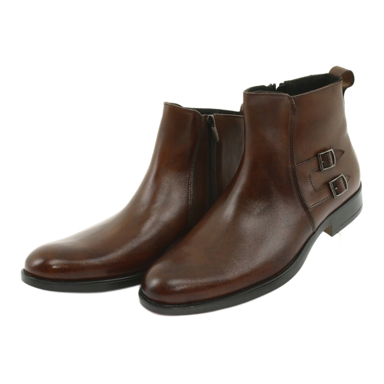 Moskała Mozaik kožne gležnjače smeđa 3