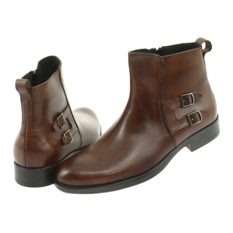 Moskała Mozaik kožne gležnjače smeđa 4