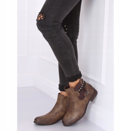 Smeđe ženske čizme Chelsea 846 Khaki smeđa 2