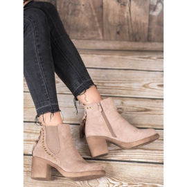 Small Swan Čizme Chelsea s resama smeđa 1