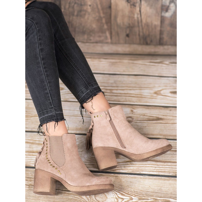 Small Swan Čizme Chelsea s resama smeđa 1