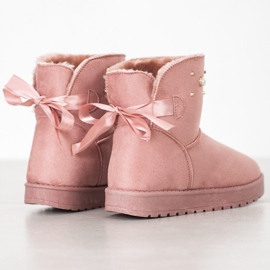 SHELOVET Mukluki s perlicama ružičasta 1