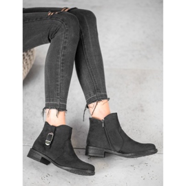 Small Swan Crne čizme od antilopa crno 2