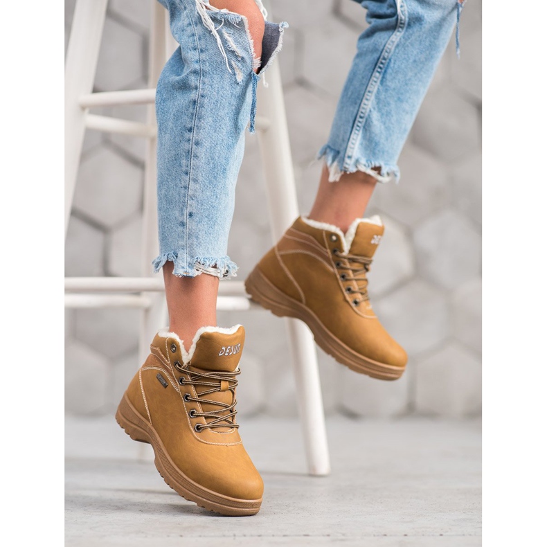 SHELOVET Traperi s ovčjom kožom smeđa 1