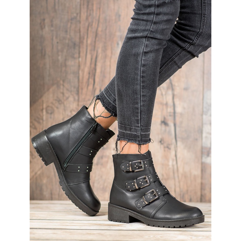 J. Star Crni radnici sa kopčama crno 1