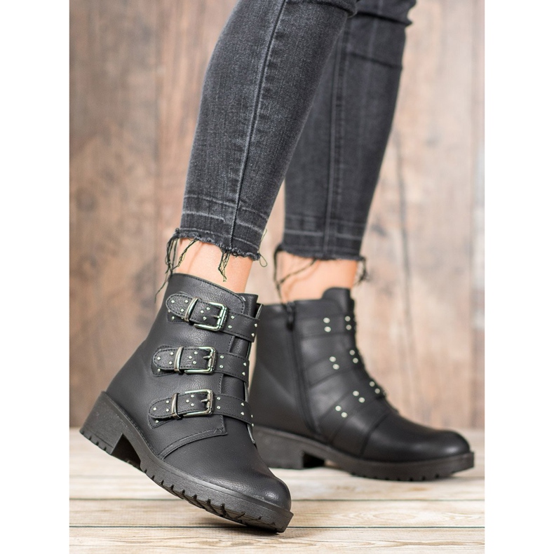 J. Star Crni radnici sa kopčama crno 2