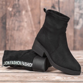 SHELOVET Modne čizme na navlaku crna 1