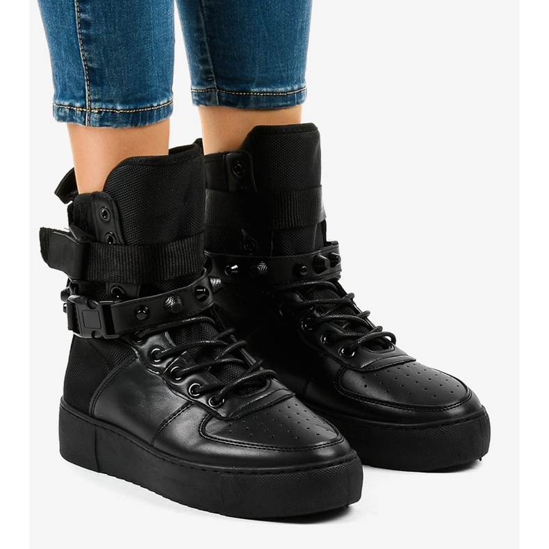 Crne ravne tenisice Y-025H crno 1