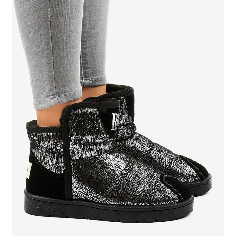 Srebrne eskimske čizme s emu FC232-19 siva 2