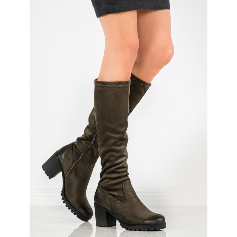 Čizme na platformi VINCEZA zelena 1