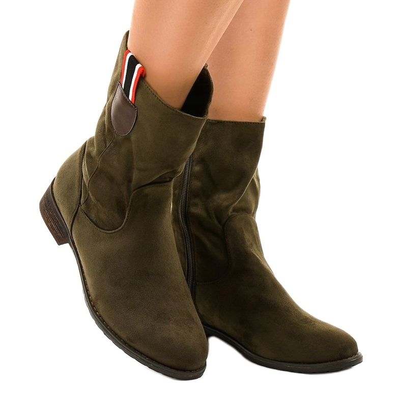 Zelene izolirane ravne čizme 99-110 zelena 1