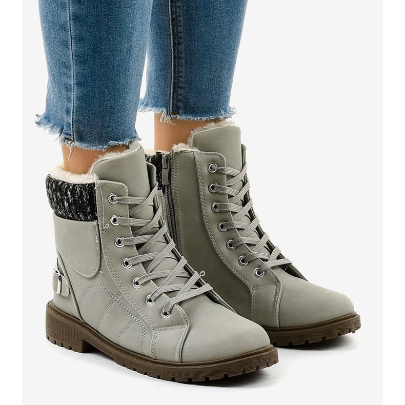 Sive izolirane planinarske čizme NR02-4 siva 1