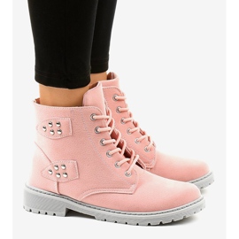 Ravne čizme od ružičaste antilopa TL93-4 ružičasta 2