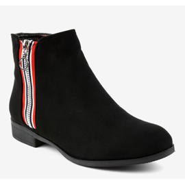 Ženske crne ravne gležnjače 88-269 crna 1