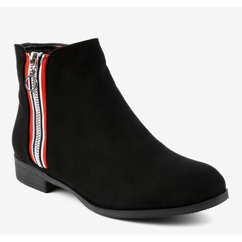 Ženske crne ravne gležnjače 88-269 crna 1