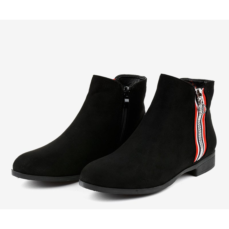 Ženske crne ravne gležnjače 88-269 crna 2