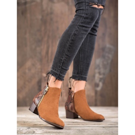 Kylie Čizme Camel Snake Print smeđa 2