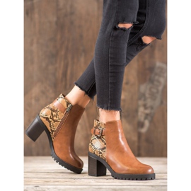 Seastar Čizme sa platformom Snake Print smeđa raznobojna 2