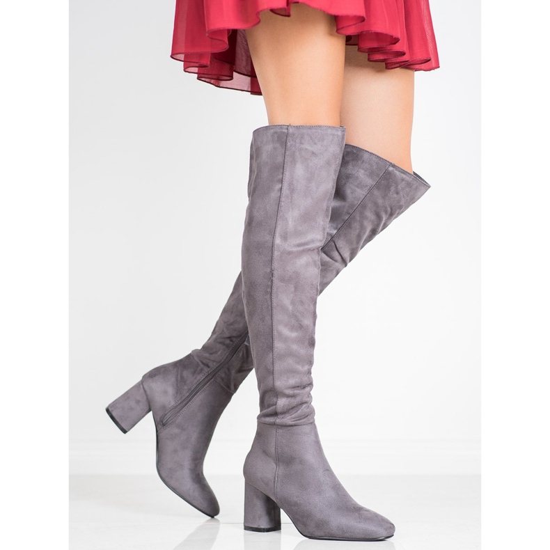 Seastar Elegantne čizme na postu siva 1