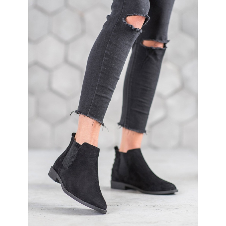 SHELOVET Čizme Chelsea s biserima crno 2