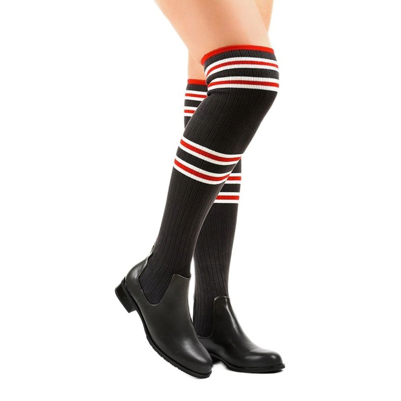 Siva musketerska čizma čarapa FD-69 1