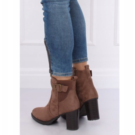 Smeđe čizme s visokim potpeticama 6139 Khaki kaki 1