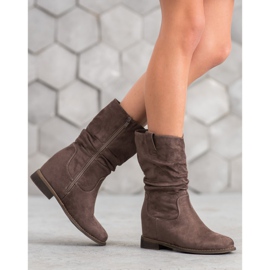 Super Mode Klasične kaubojske čizme kaki zelena 2