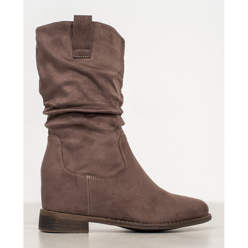 Super Mode Klasične kaubojske čizme kaki zelena 1