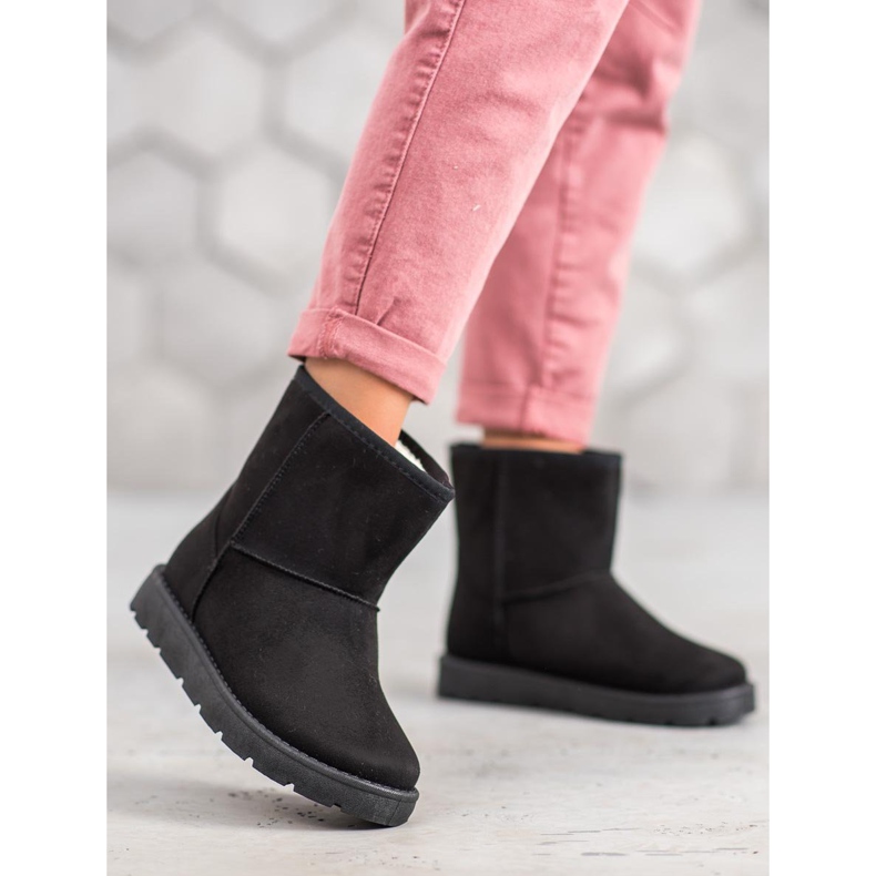 SHELOVET Crni mukluki s krznom crna 1