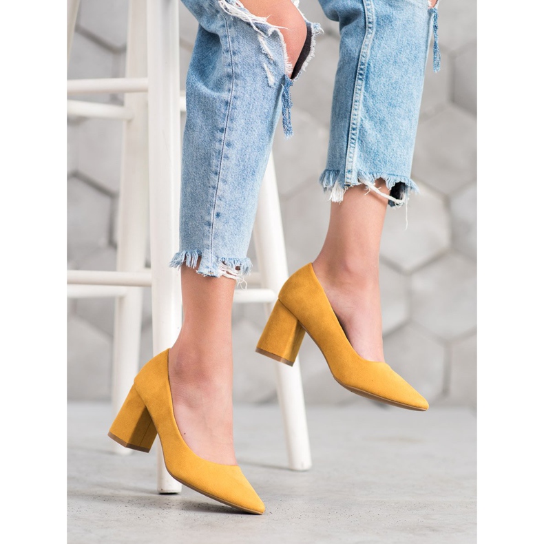 Seastar Elegantne pumpe žuta boja 1