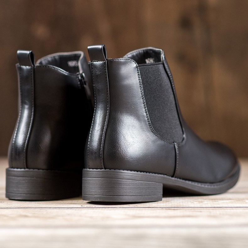 SHELOVET Klasične čizme s patentnim zatvaračem crna 1