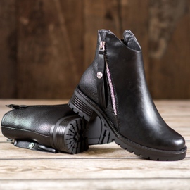 Super Me Crne čizme na patentni zatvarač crno 1