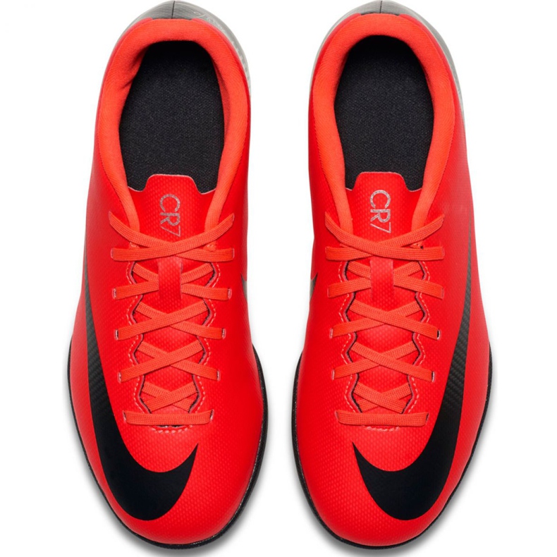 Nike Mercurial Vapor X 12 Club Gs CR7 Tf Jr AJ3106 600 tenisica za nogomet višebojan crvena 2