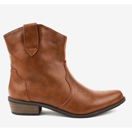 Smeđe čizme na stupu kaubojskih čizama 928-1 smeđa 2