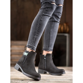 Super Me Modne čizme od antilopa crno 2