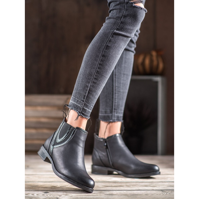 Small Swan Crne čizme od eko kože crna 1