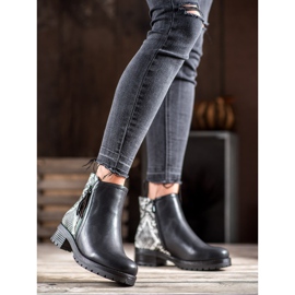 SHELOVET Radnici na platformi Snake Print crno 1