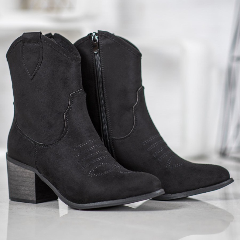 Super Mode Crne kaubojke crno 2