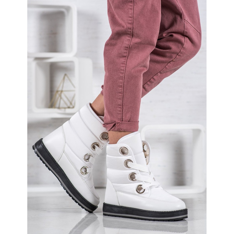 Muto Snježne čizme na platformi bijela 1