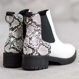 Erino High Chelsea Boots Snake Print bijela 2