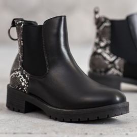 Erino High Chelsea Boots Snake Print crno 1