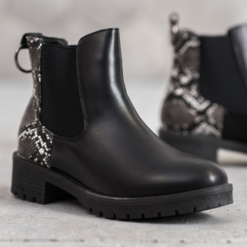Erino High Chelsea Boots Snake Print crna 1
