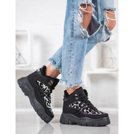 SHELOVET Tenisice s leopard printom crno 1