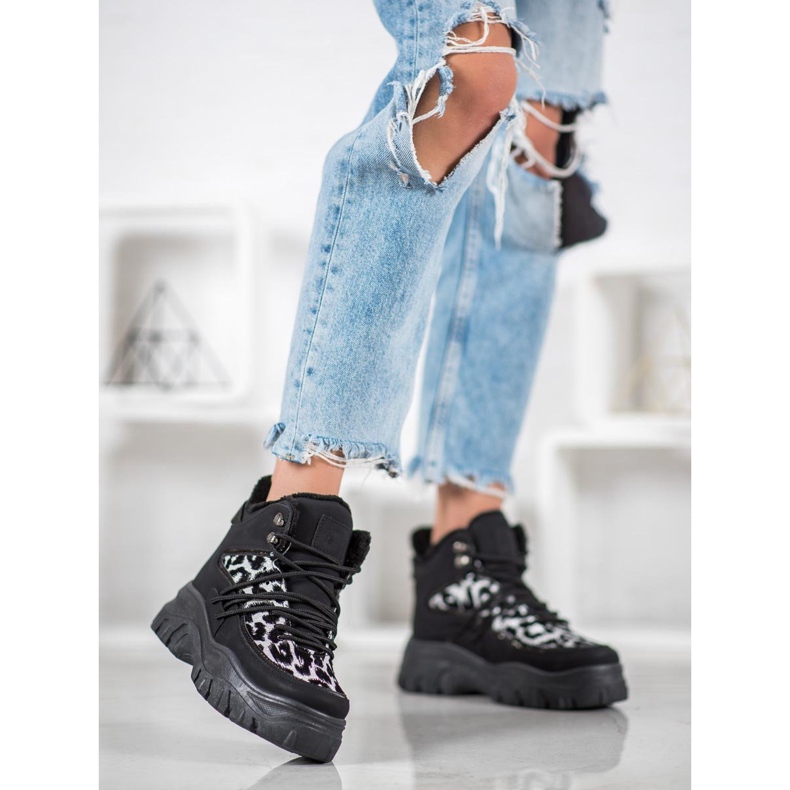 SHELOVET Tenisice s leopard printom crno 2