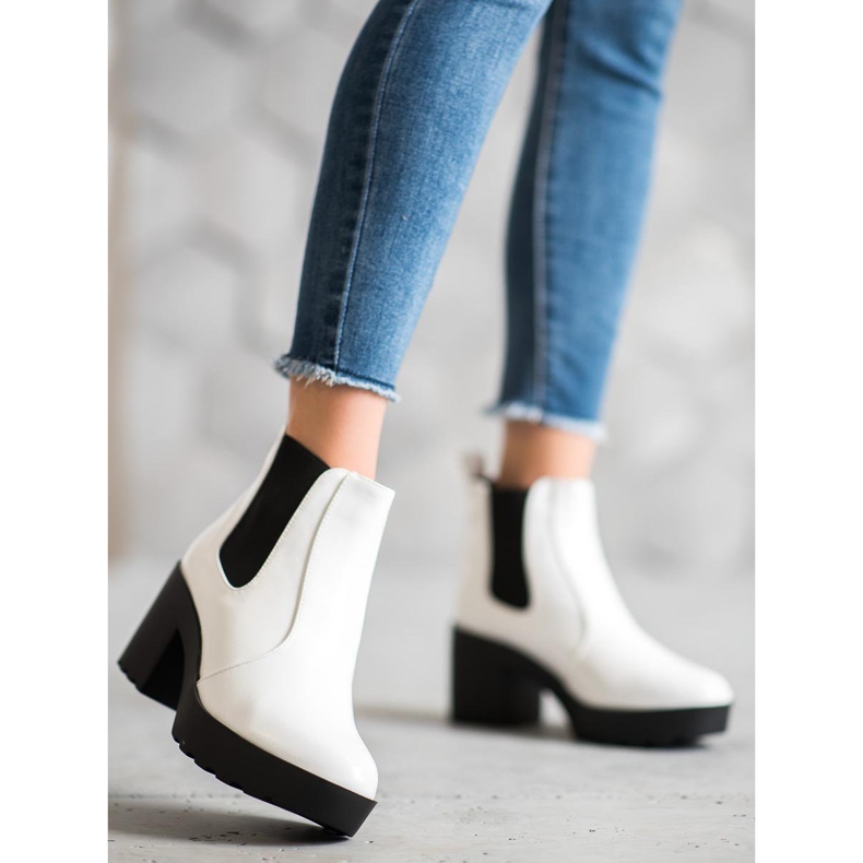Weide Modne čizme Chelsea bijela 2